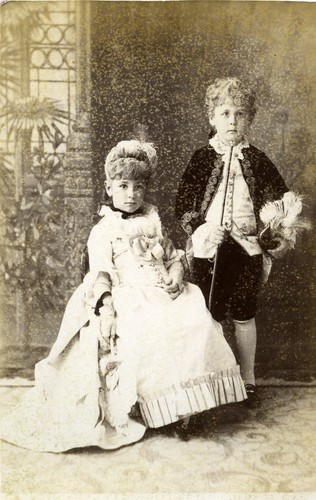 Portrait of Earle Talbot and an unidentified young girl