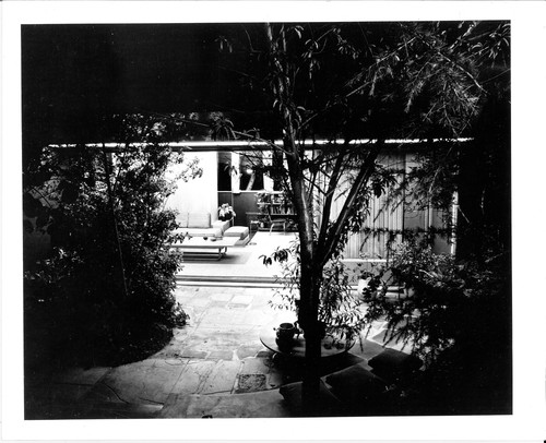Exterior View from Courtyard into Main Living Space