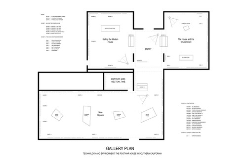 Exhibition Floor Plan: Technology and Environment: The Postwar House in Southern California