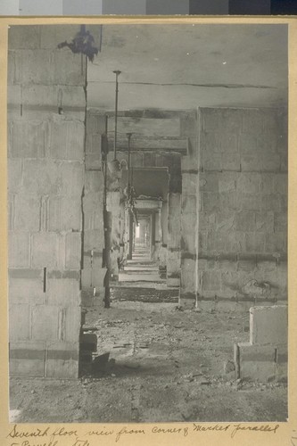 Seventh floor, view from corner of Market parallel to Powell - tile [Flood Building]