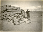 Navajo family at their hogan, Peshlish the silver smith, 3210