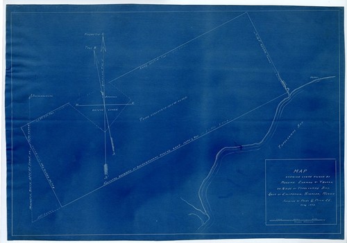 Map showing lands owned by Messrs. Carmen and Ybarra on the N. Side of Topolvampo (sic) Bay