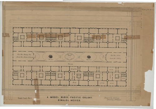 Plan - A Model Block, Pacific Colony, Sinaloa, Mexico