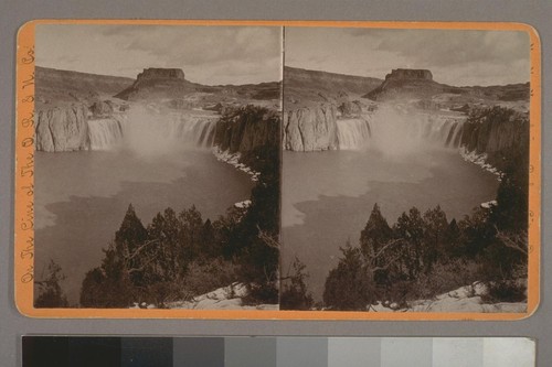 (Shoshone Falls, Idaho; on verso.) Place of publication: Baker City, Oregon. Photographer's series: On the Line of the O. R. & N. Co., item 1