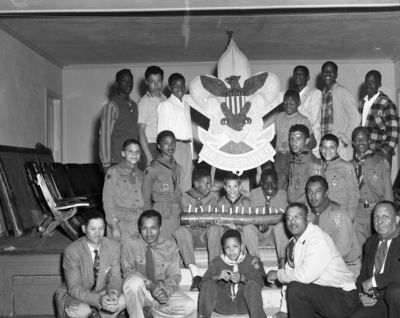 Group photograph of boy scout troop