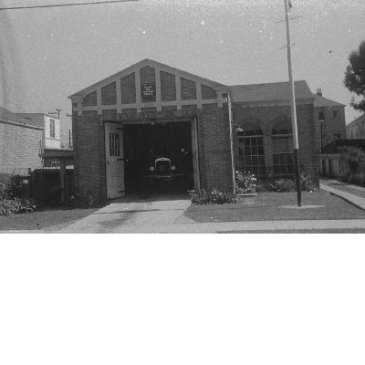 Exterior of Oakland Fire Department fire engine no. 22