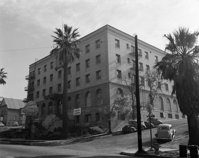 Exterior of Royal Palms / Cosmopolitan Hotel, Goodwin Knight for Governor Headquarters