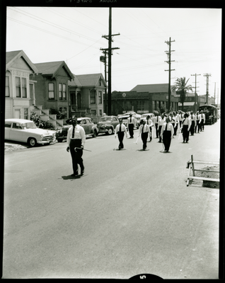 Masons marching in parade in Oakland, California