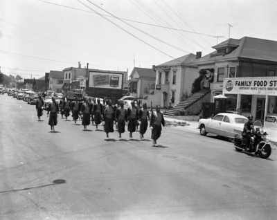 Masons marching in parade in Oakland, California