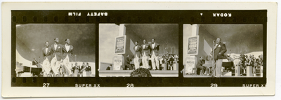 The Hi-Hatters and Jimmy Russing performing on stage at the Golden Gate International Exposition