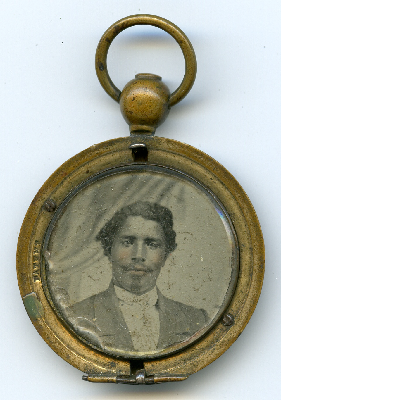 Locket with a portrait of a man