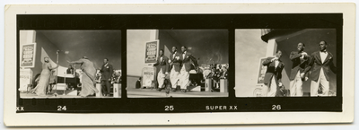 The Hi-Hatters and Mattie and Robin performing on stage at the Golden Gate International Exposition