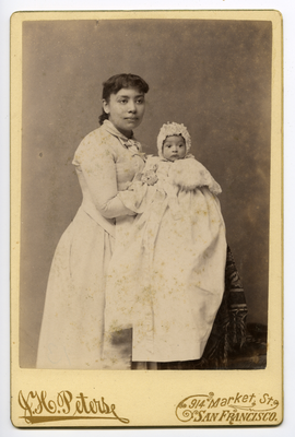 Portrait of woman and child