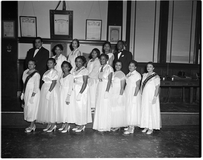 Group photograph of members of the Order of the Eastern Star Rebecca Lodge #96