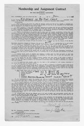 Big Pine Reparations Association membership and assignment contract agreement with Robert H. Blake