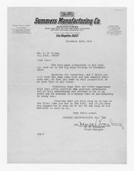 Letter from W. H. Brackett to J. D. Black