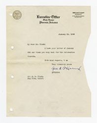 Letter from George W. P. Hunt to J. D. Black