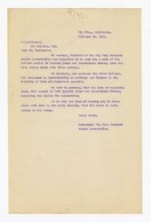 Letter from Big Pine Property Owners Association to W. W. Watterson