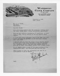 Letter from Geo. H. Eberhard to J. D. Black