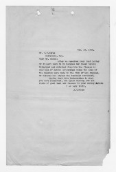 Letter from J. D. Black to S. S. Hayes