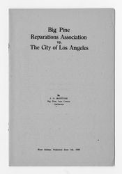 Big Pine Reparations Association vs. The City of Los Angeles