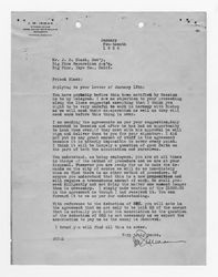 Letter from J. M. Inman to Big Pine Reparations Association