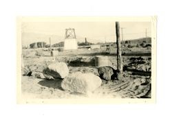 Owens valley water well and cement pipes