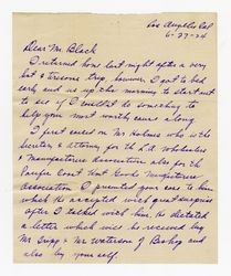 Letter from H. R. Coffin to J. D. Black