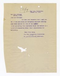 Letter from Big Pine Reparations Association to Alta Williams