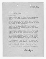 Letter from S. S. Hayes to J. D. Black