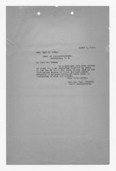 Letter from Big Pine Property Owners Association to Phil D. Swing