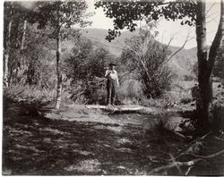 Owens Valley, California. Man with Ax