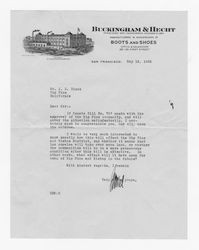 Letter from Buckingham & Hecht to J. D. Black