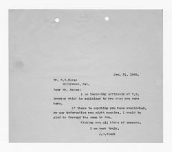 Letter from J. D. Black to S. S. Hayes