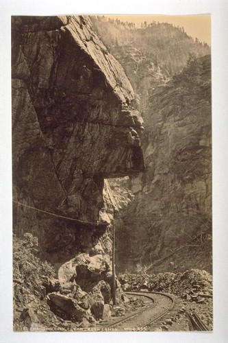 Hanging Rock, Clear Creek Canon [Colorado]. W.H. J [Jackson] & Co. 182