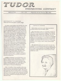 Tudor Newsletters 1971