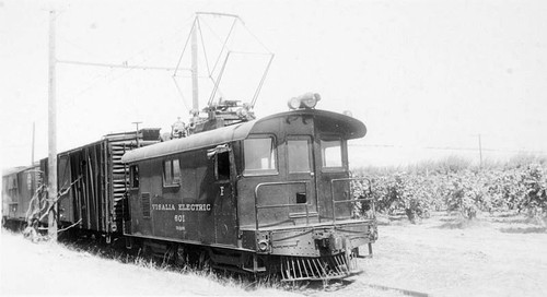 Visalia Electric Railroad Engine 601, Visalia, Calif., 1943