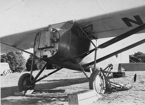 Motorless Plane after Theft, Strathmore, Calif., 1938