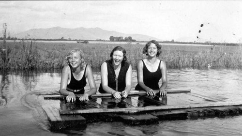 Alta Irrigation Canal Bathing Beauties, Sultana, Calif