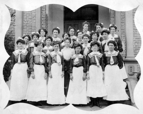 Class Photo, Tulare Normal School, Tulare, Calif., ca 1900