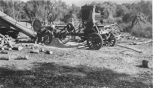 Ben Parolini and Log Cutting Equipment, Springville, Calif