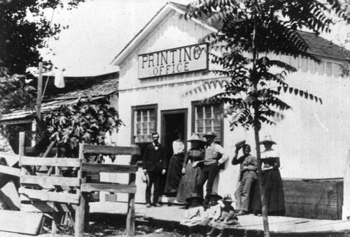 Printing Office, Porterville, Calif., 1870