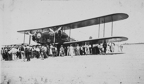 Plane at Air Show, Tulare, Calif., ca 1925