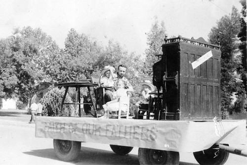 Rodeo Parade Church Float, Woodlake, Calif