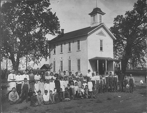 Buena Vista School, Tulare, Calif., ca 1890