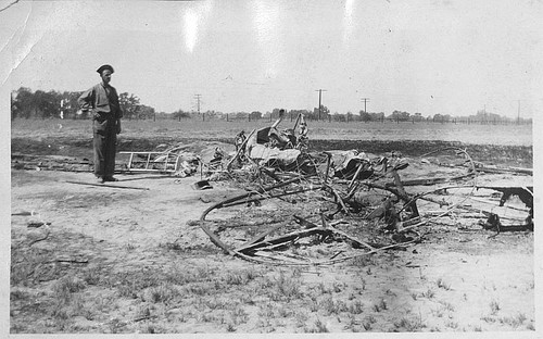 Airplane Wreckage, Visalia, Calif., 1920s