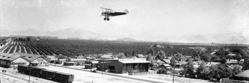 Plane over Lumber Company, Strathmore, Calif., 1934