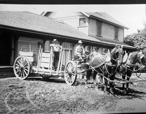 Southern Pacific Railroad Depot, Dinuba, Calif., 1916