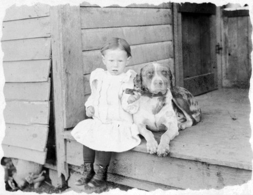 Child and Dog, Central Calif., Late 1800s