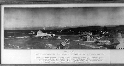 Aerial View of Exeter, Calif., 1905
